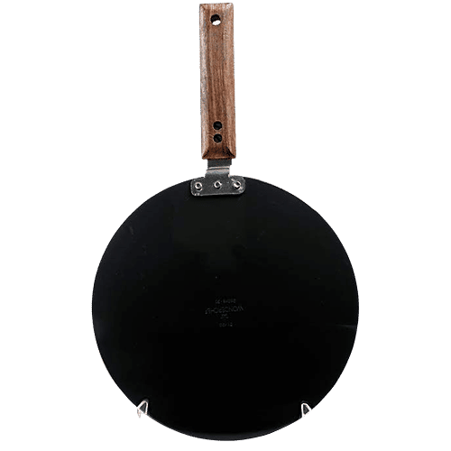 Wonderchef Wonderchef Cast Iron Non-Stick Cookware Tawa - 28 cm, Black, Wooden Handle, Ebony, 1 pc