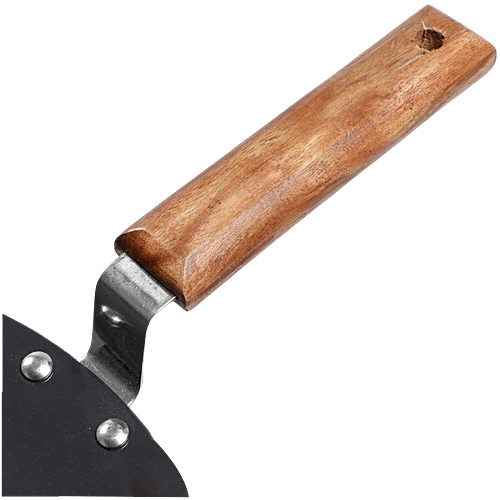 Wonderchef Wonderchef Cast Iron Non-Stick Cookware Tawa - 28 cm, Black, Wooden Handle, Ebony, 1 pc