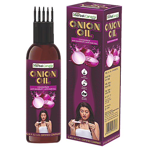 Herbal Canada Onion Oil Concentrate For Hair Growth & Hair Fall Control - Anti-Dandruff, 200 ml  
