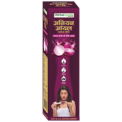 Herbal Canada Onion Oil Concentrate For Hair Growth & Hair Fall Control - Anti-Dandruff, 200 ml  