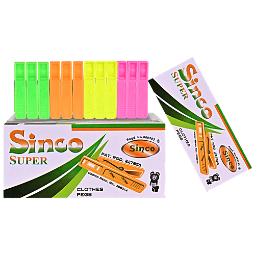 Buy SINCO Super Multicolour Plastic Cloth Clips/Pegs Online at Best
