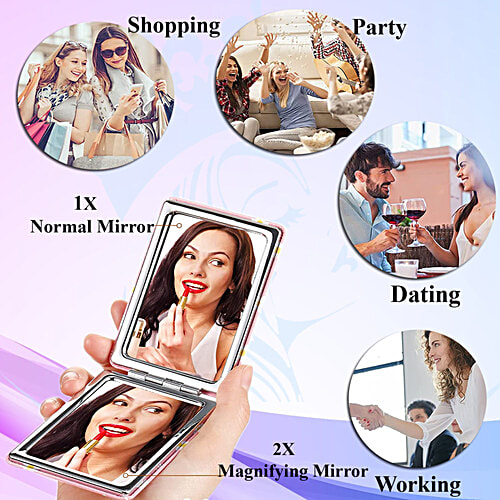 Majestique Magnifying Compact Mirror FC 26 - Perfect Makeup Companion, 1 pc  