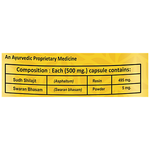 Herbal Canada Gold Shilajeet Capsules For Male Vitality & Stamina, 60 pcs  