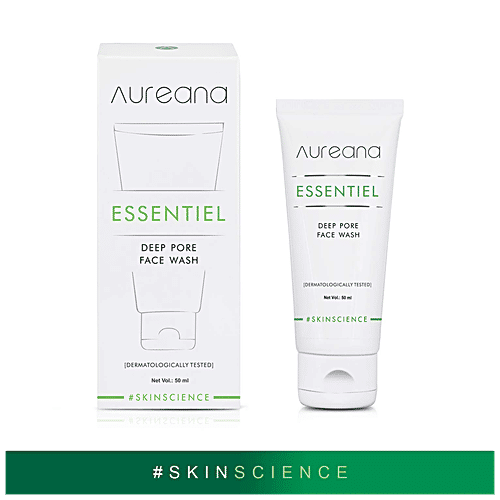 Aureana Essentiel Deep Pore Face Wash - Detoxifies The Skin, Controls Sebum, 50 ml  