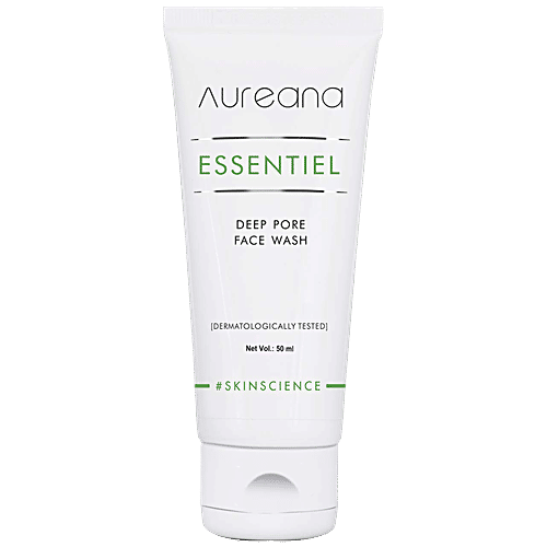 Aureana Essentiel Deep Pore Face Wash - Detoxifies The Skin, Controls Sebum, 50 ml  