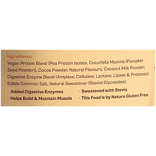 Origin Nutrition Vegan Protein Powder - Chocolate Flavour, 770 g Pouch No Added Sugar