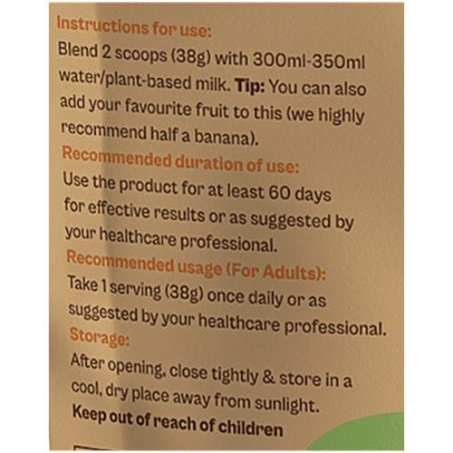 Origin Nutrition Vegan Protein Powder - Chocolate Flavour, 770 g Pouch No Added Sugar