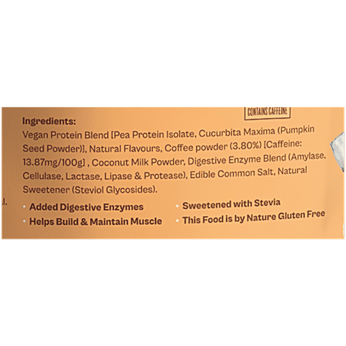 Origin Nutrition Vegan Protein Powder - Coffee Caramel, 737 g Pouch No Added Sugar