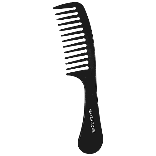 Majestique Hair Detangling Comb With Handle - Round Teeth, Sturdy Design, HR 112, 1 pc