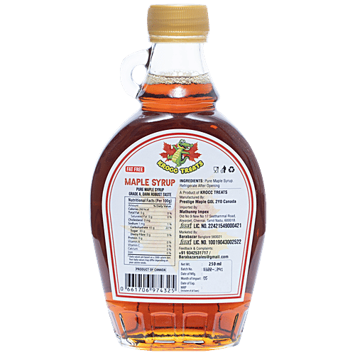 Buy KROCC TREATS Pure Maple Syrup FatFree, Helps Fight Inflammatory