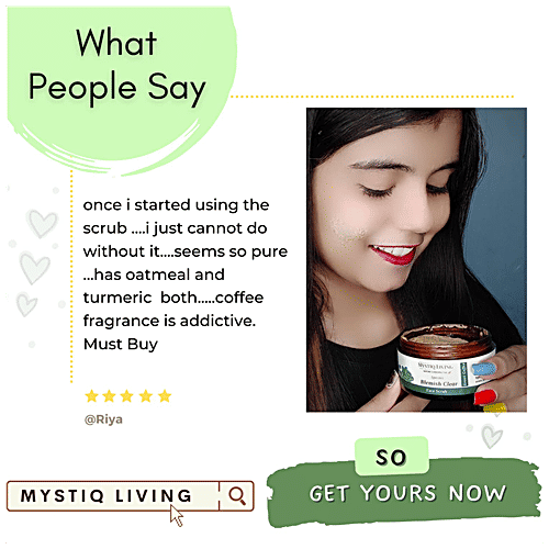 Buy Mystiq Living Green Coffee Blemish Clear Face Scrub Removes
