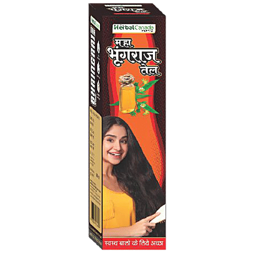 Buy Herbal Canada Maha Bhringraj Oil Prevents Hair Loss, Strengthen Roots, For Healthy Scalp