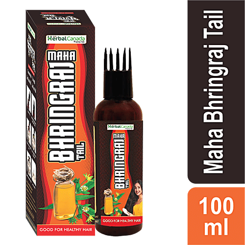 Buy Herbal Canada Maha Bhringraj Oil Prevents Hair Loss, Strengthen Roots, For Healthy Scalp
