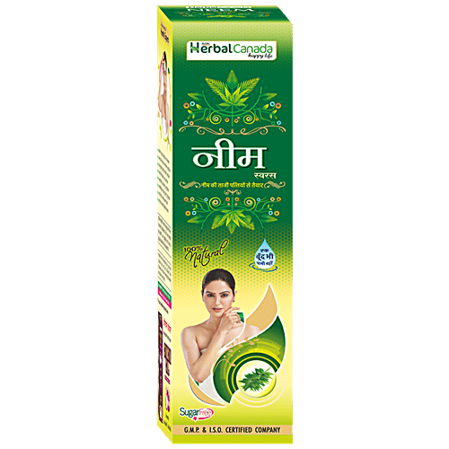 Buy Herbal Canada Neem Swaras 100 Natural, SugarFree, Blood