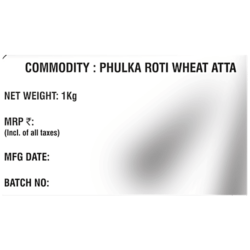 Nutrapoorna Phulka Roti Wheat Atta - Premium, Fresh, Rich In Nutrients, No Preservatives, 1 kg Pouch 