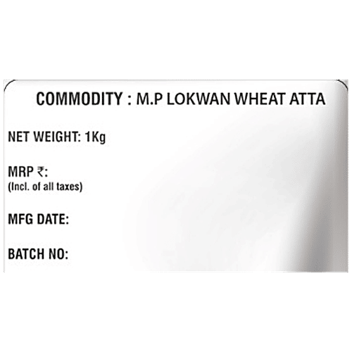 Nutrapoorna M.P Lokwan Wheat Atta - Premium, Fresh, Rich In Nutrients, No Preservatives, 1 kg Pouch 