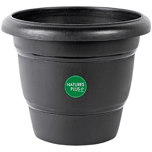Buy NATURES PLUS Flower Pot 100 Black, Plastic, Durable & Sturdy