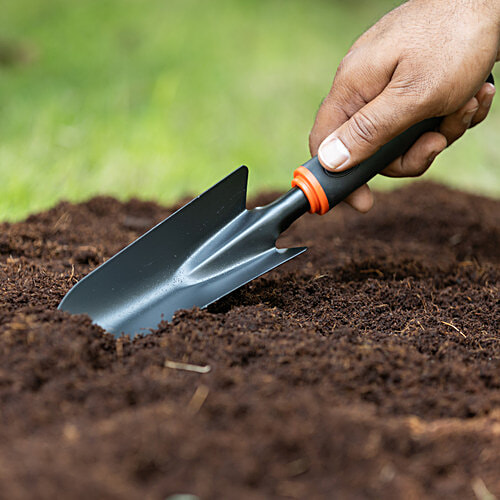 Natures Plus Small Garden Trowel - With Comfortable Grip, Anti Rust, Durable, Black, 1 pc  