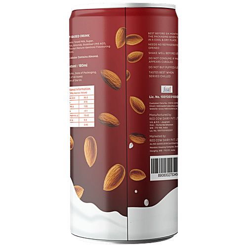 Red Cow Badam Flavoured Milk - Rich In Vitamins, Dairy-Based Drink, 180 ml  