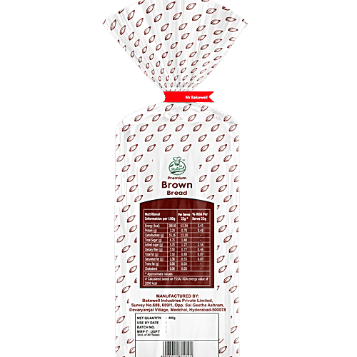 Mr Bakewell Premium Brown Bread - Rich In Nutrients, Healthy, For Weight Management, 400 g  