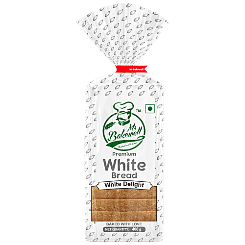 Mr Bakewell Premium White Bread - Rich In Nutrients, Healthy, For Weight Management, 400 g  
