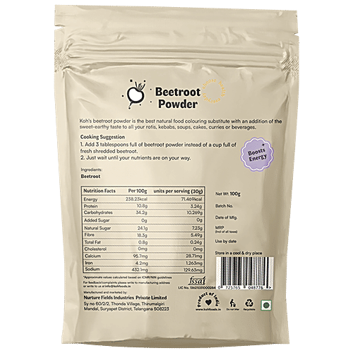 Buy Koh! Beetroot Powder Lowers Blood Pressure Online at Best Price