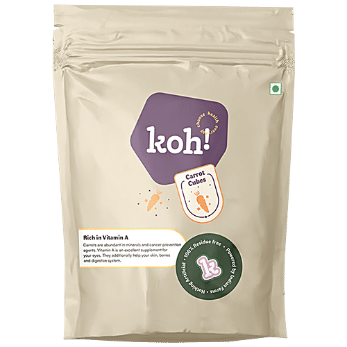 Koh! Carrot Cubes Cut - Rich In Vitamin A, Good For Vision, 100 g Pouch 