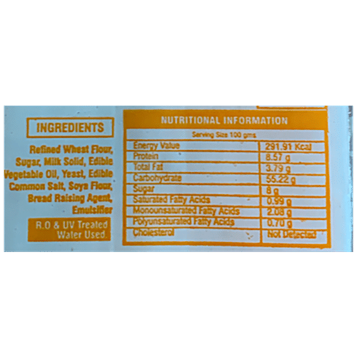 Bake O Fun Milk Bread - Premium, Soft, Healthy, Rich In Nutrients, 350 g Pouch 