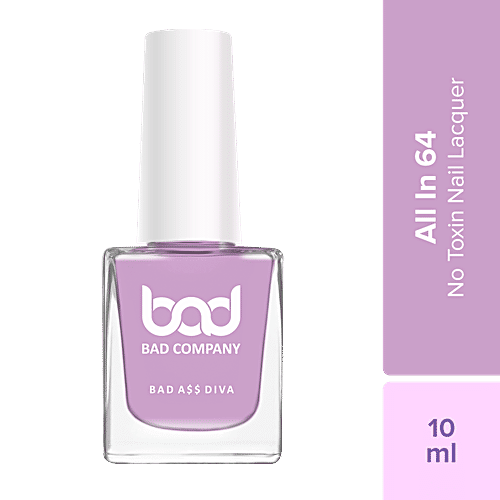 Bad Company No Toxin Nail Lacquer - Long-Lasting, Pigmented, 10 ml All In 64 
