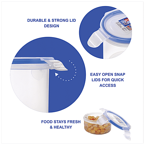 Buy Joyo plastics 4 Side Lock Containers Transparent, 1002, 9001
