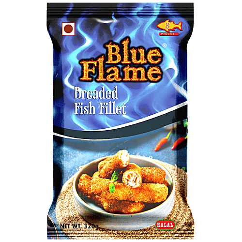 Blue Flame  Breaded Fish Fillet - Halal, Rich In Protein, Easy To Make, 320 g (8 pcs) 