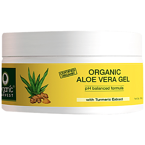 Buy Organic Harvest Aloe Vera Gel Enriched With Turmeric, For Skin
