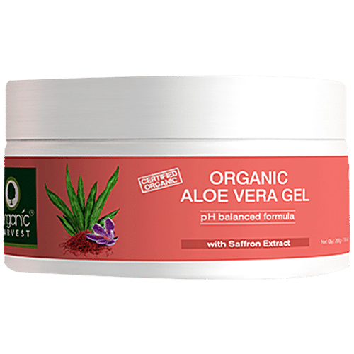 Buy Organic Harvest Aloe Vera Gel Enriched With Saffron Extracts, For