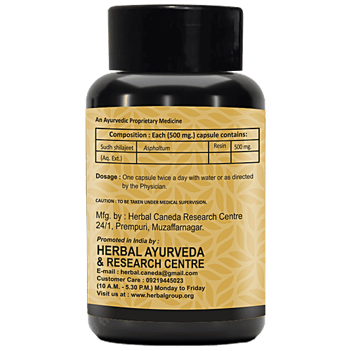 Buy Herbal Canada Gold Shilajeet Capsule Rich In Vitamins & Calcium