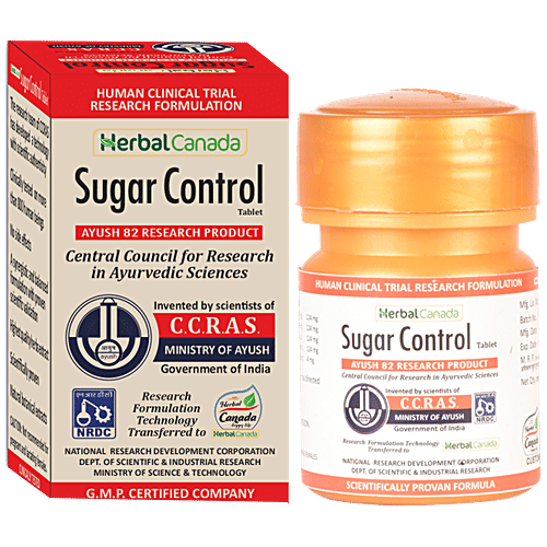 Herbal Canada Sugar Control Tablet - Natural, Ayurvedic Medicine, For Diabetic Patients, 60 pcs  