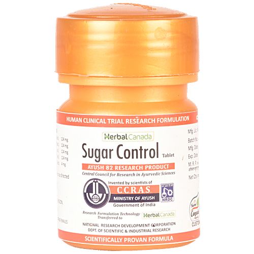 Herbal Canada Sugar Control Tablet - Natural, Ayurvedic Medicine, For Diabetic Patients, 60 pcs  
