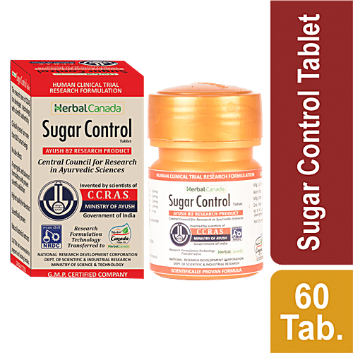 Herbal Canada Sugar Control Tablet - Natural, Ayurvedic Medicine, For Diabetic Patients, 60 pcs  