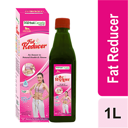 Herbal Canada Fat Reducer Juice/Ras - 100% Natural, Sugar-Free, Good For Metabolism, 1 L  