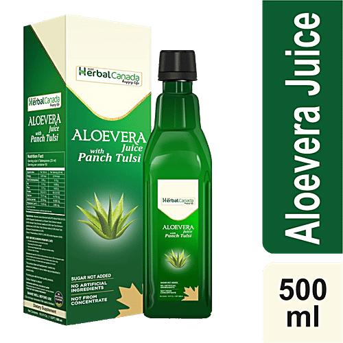 Buy Herbal Canada Aloevera Juice With Panch Tulsi Natural Antioxidant