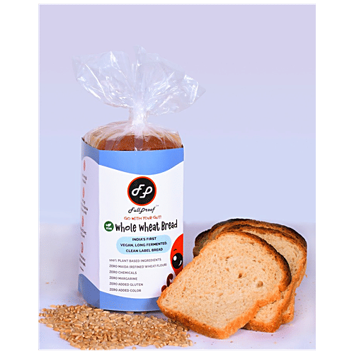 Full Proof Whole Wheat Bread - Vegan, Rich In Dietary Fibre, No Maida, 450 g  