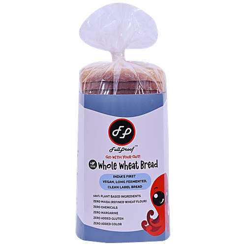 Full Proof Whole Wheat Bread - Vegan, Rich In Dietary Fibre, No Maida, 450 g  