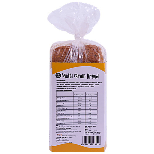 Buy Full Proof Multi Grain Bread Vegan, Goodness Of Oats & Soya, No