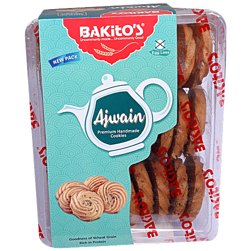 Buy BAKITO'S Ajwain Cookies Premium, Handmade, 100 Eggless, Rich In
