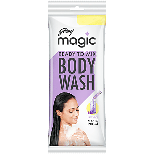 Buy Godrej Magic Ready To Mix Body Wash Lavender Refill Pack, Makes