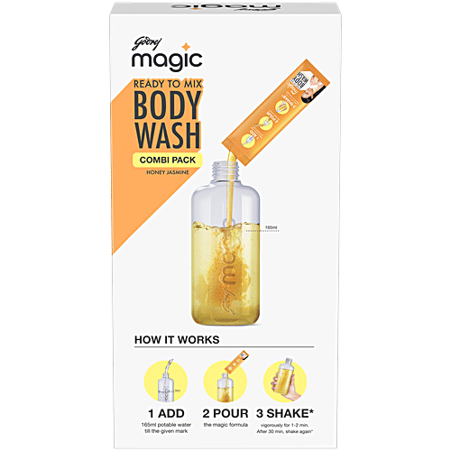 Buy Godrej Magic Ready To Mix Body Wash Honey Jasmine Combi Pack, Makes 200 ml Online at Best