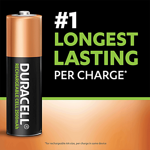 Buy Duracell Rechargeable AA 2500mAh batteries Online at Best Price of