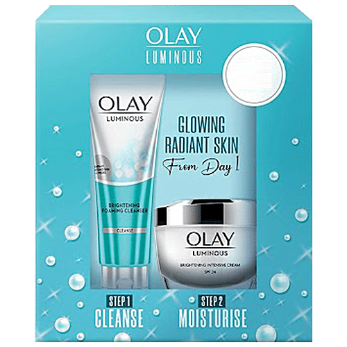Buy Olay Luminous Day Cream Moisturiser, SPF 24 & Cleanser Boosts