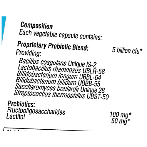 Velbiom Lactogut Pre & Probiotic Supplement Capsule - For Acute & Severe Digestive Issues, Boosts Immunity, 30 pcs  