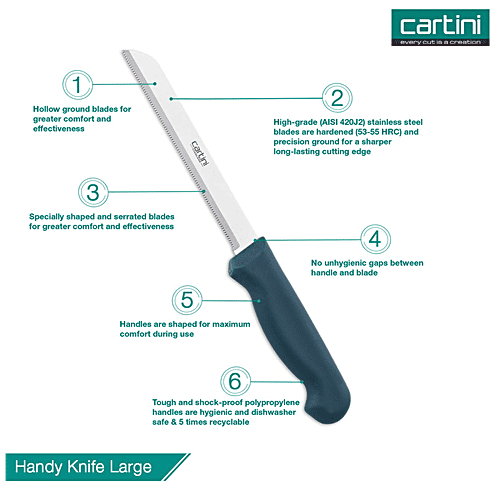 Cartini by Godrej Home Makers Set - Knives & Scissor, For Kitchen & Catering, Sharp Blades, Sturdy Handle, 4 pcs