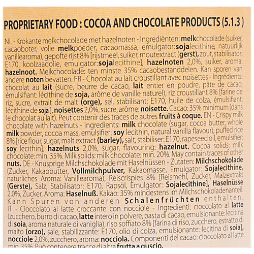 Buy Chocola's 36 Chocola’s Crispy Hazelnut Chocolate Rich Flavour, Crunchy Snack Online at